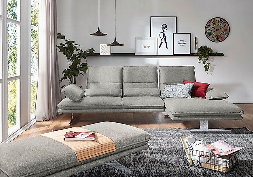 W.SCHILLIG Ecksofa »broadway, Designsofa mit tollem Sitzkomfort, L-Form«, S günstig online kaufen
