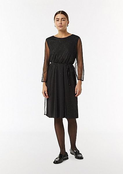 comma Minikleid Kleid Mesh-Kleid mit Metallic-Effekt günstig online kaufen