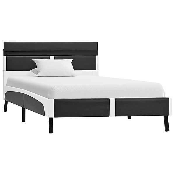 vidaXL Bettgestell mit LED Grau Kunstleder 90x200 cm 280307 günstig online kaufen