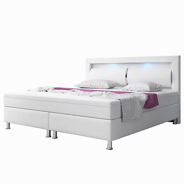 inter Boxspringbett Milano 180x200 cm mit integriertem Topper und Kopfteil günstig online kaufen