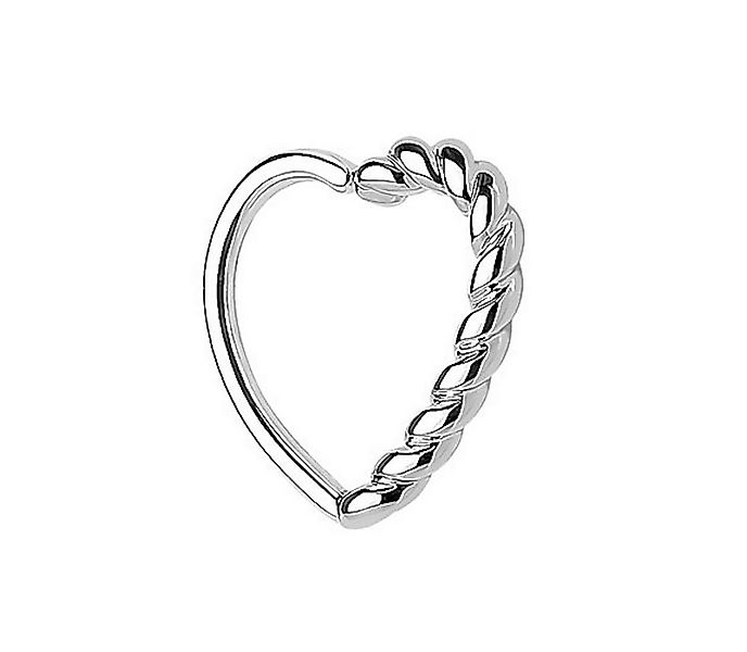 Taffstyle Piercing-Set Piercing Ring Herz geflochten gedreht für Septum, Co günstig online kaufen