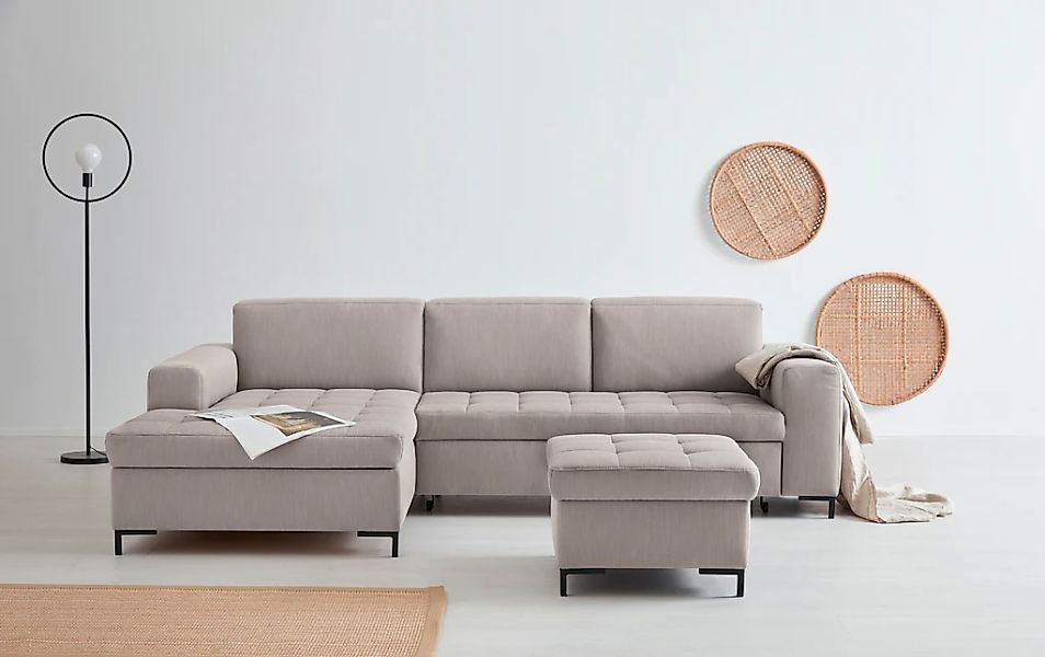 OTTO products Ecksofa "Grazzo, zeitlos und elegant, mit moderner Sitzheftun günstig online kaufen