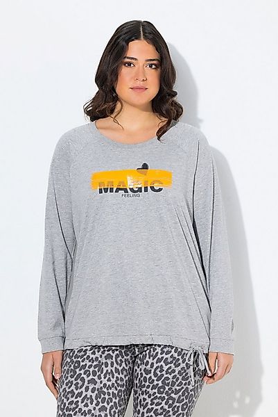 Ulla Popken Longsleeve Shirt Saumband Boxy Rundhals Langarm günstig online kaufen