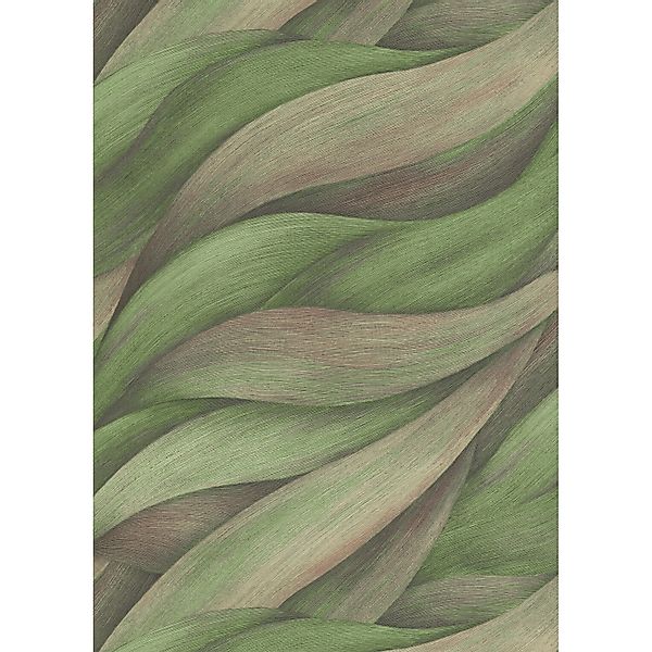 Erismann Vliestapete Casual Chic 10,05 m x 0,53 m Wellen Stormy Grün günstig online kaufen