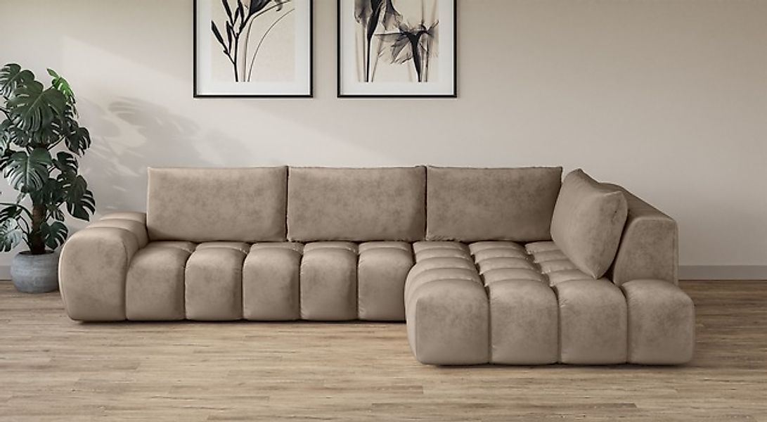 OTTO home Ecksofa »AZITA L-Form, XXL 352 cm Designsofa in Bubble-Opitk« los günstig online kaufen