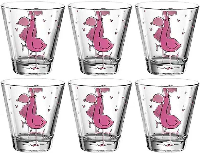 LEONARDO "6er-Set Trinkgläser ""Flamingo Bambini"", 215 ml" rosa günstig online kaufen