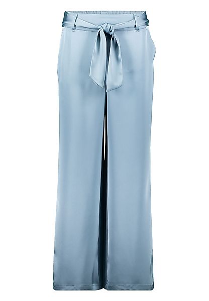 Zero Stoffhose "zero Damen Satin-Hose mit Bindegürtel 30 Inch", Bindedetail günstig online kaufen