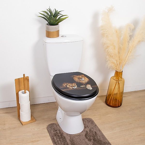 LikeKa WC-Sitz Toilettensitz mit MDF-Holzkern Toilettendeckel günstig online kaufen