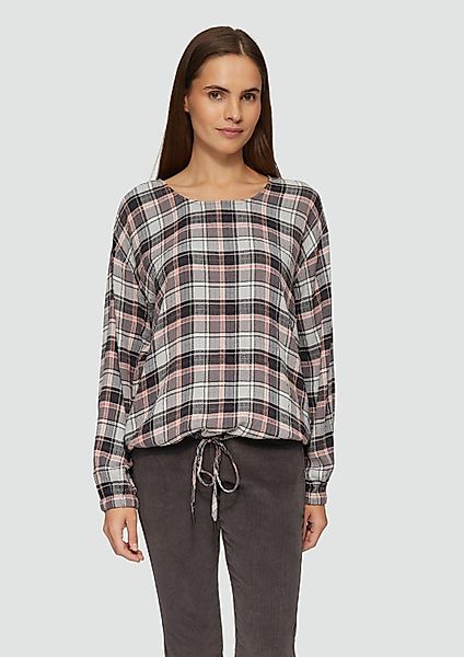 s.Oliver Langarmbluse Bluse Strukturierte Karo-Bluse aus günstig online kaufen