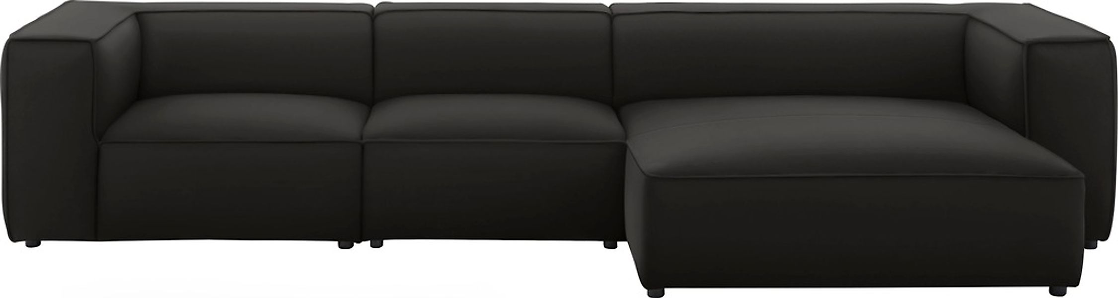 W.SCHILLIG Ecksofa »around-the-block«, mit eleganter Biese, mit Federkern, günstig online kaufen