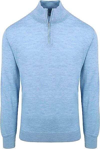 King Essentials The Michael Half Zip Pull Merino Hellblau - Größe XXL günstig online kaufen