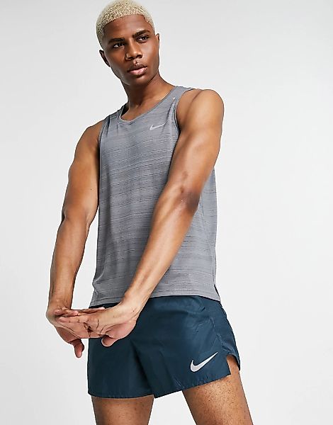 Nike Running – Dri-FIT Miler – Trägertop in Grau günstig online kaufen