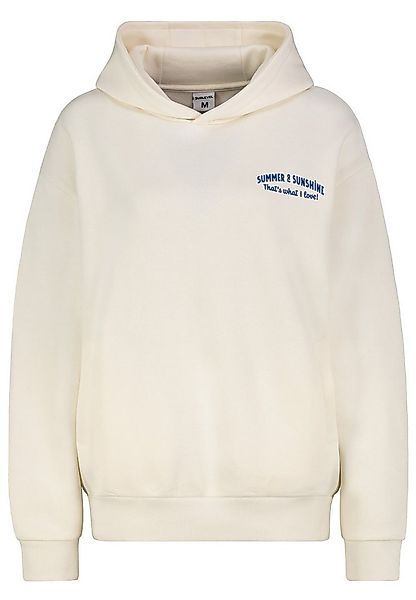 SUBLEVEL Hoodie Mit abgesetzten Schultern und Apfel-Zitronen-Print Schriftz günstig online kaufen