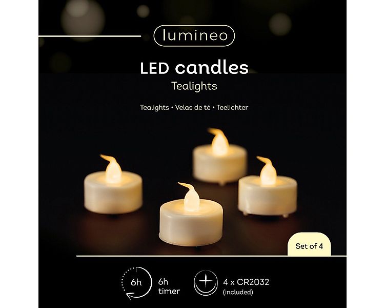 Lumineo LED Dekolicht LED Teelicht plastik Dauerbetrieb BO indoor Ø 3.6cm H günstig online kaufen