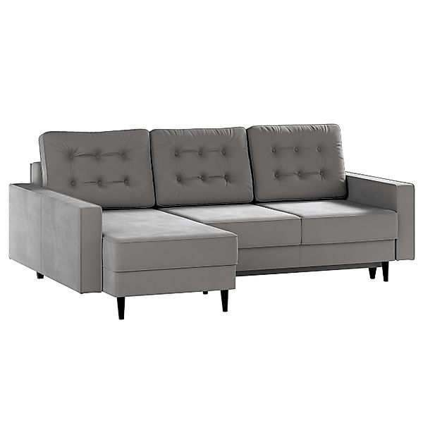 Ausklappbares Ecksofa Svein, grau, 224x164x91, Polsterstoffe (RI91) günstig online kaufen