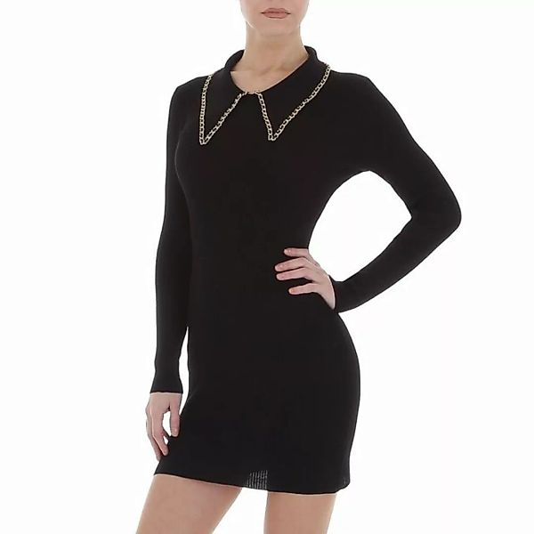 Ital-Design Strickkleid Damen Party & Clubwear Kette Stretch Strickoptik Co günstig online kaufen