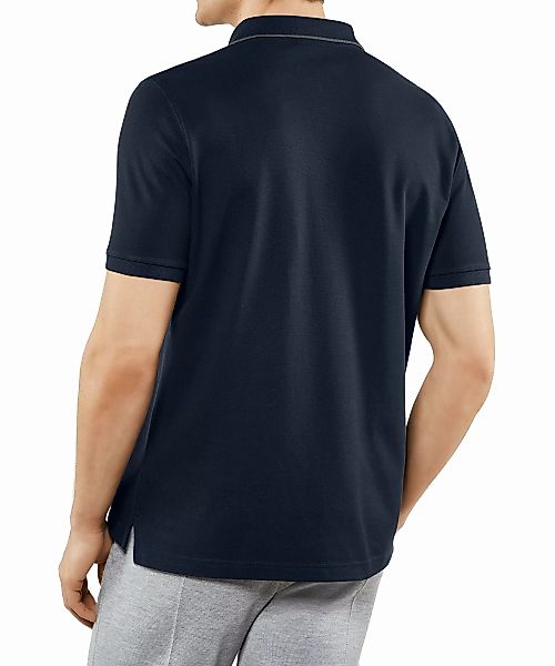 FALKE Polo Shirt Polo, Herren, S, Blau, Struktur, Baumwolle, 62100-611602 günstig online kaufen