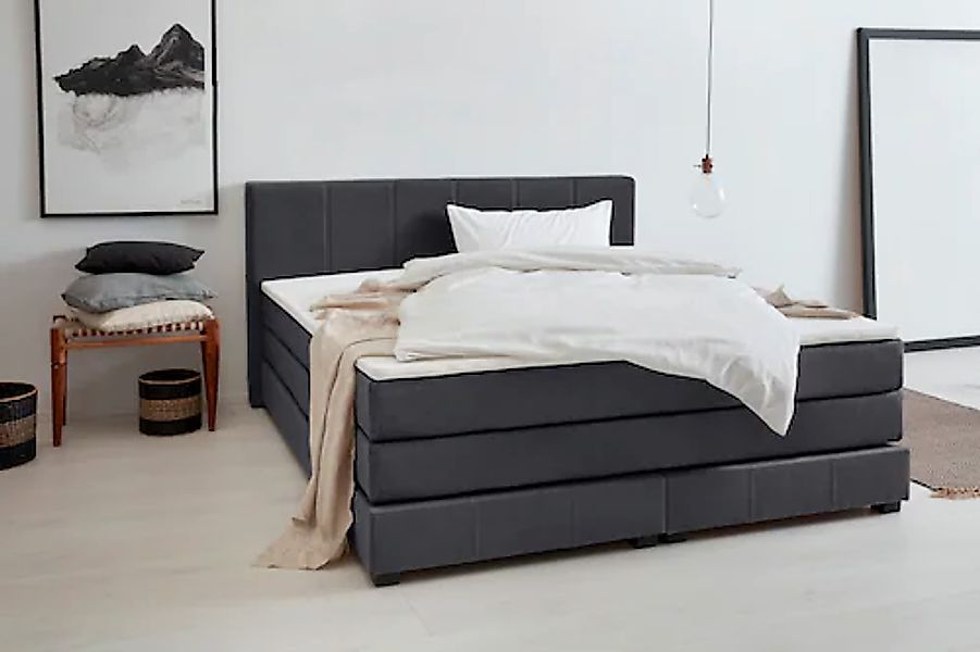 OTTO products Boxspringbett »Peetu«, Taschenfederkern-Matratze, in 4 Breite günstig online kaufen