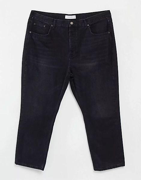 Topshop – Editor – Jeans mit geradem Bein in verwaschenem Schwarz günstig online kaufen