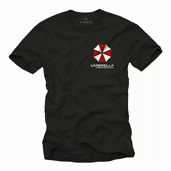 MAKAYA T-Shirt Evil Umbrella Corp Herren Männer Vampir Zombie Motiv mit Dru günstig online kaufen