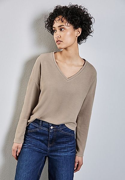 STREET ONE V-Ausschnitt-Pullover mit V-Ausschnitt günstig online kaufen