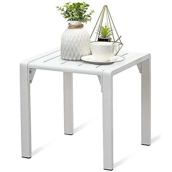 MeXo Gartentisch Balkontisch Aluminium wetterfest (44×44×41 günstig online kaufen