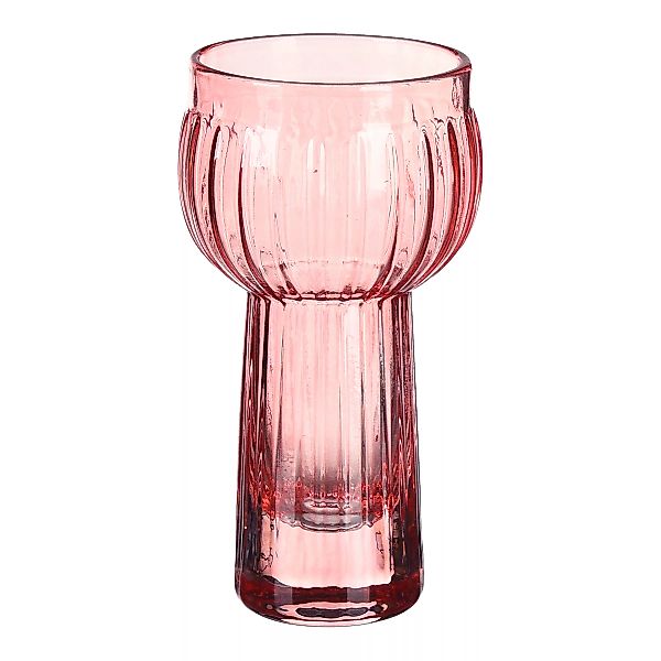 Vase HYAZINTHE MINI RILLS ca.5x9cm, rosa günstig online kaufen