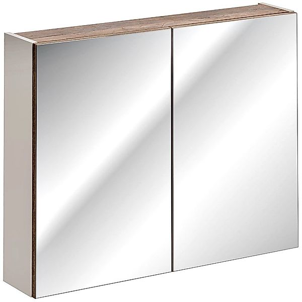 Lomadox Spiegelschrank PUEBLA-56-TAUPE 80cm in taupe günstig online kaufen