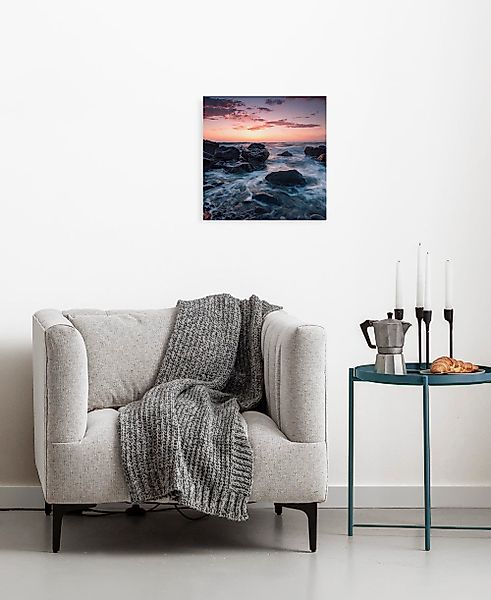 Komar Leinwandbild "Calm Current - Größe 30 x 30 cm" Baum  Berge  Blätter günstig online kaufen