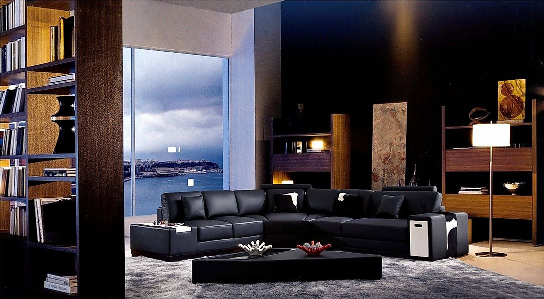 JVmoebel Ecksofa Ledersofa Couch Wohnlandschaft 3+2+1 Sitzer Garnitur Sofa günstig online kaufen