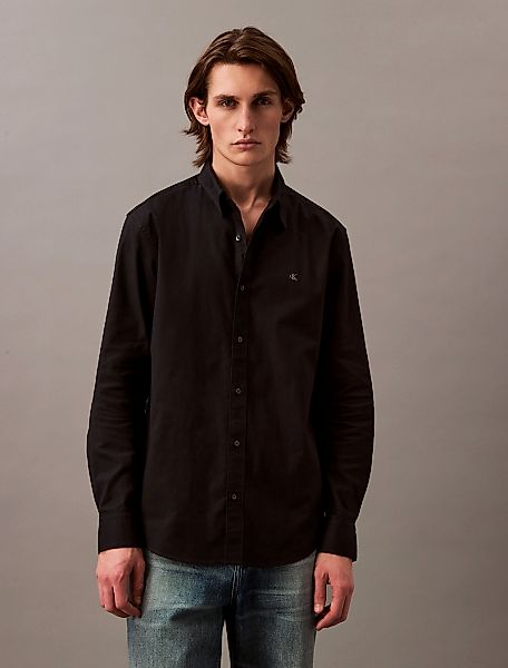 Calvin Klein Jeans Langarmhemd "LS SOLID OXFORD CLASSIC SHIRT" Mit Rundhals günstig online kaufen