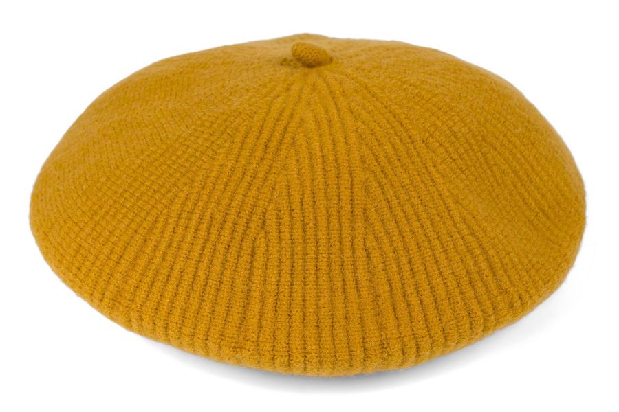 styleBREAKER Baskenmütze Feinstrick Baskenmütze mit Streifen günstig online kaufen