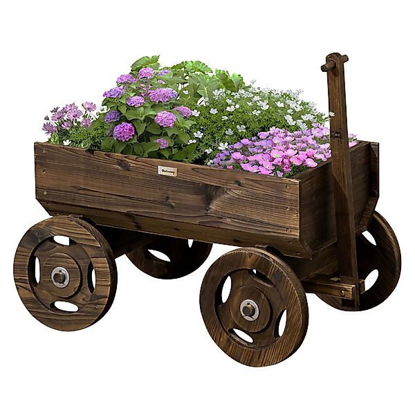 Outsunny Blumenwagen grau B/H/L: ca. 53x55x120 cm günstig online kaufen