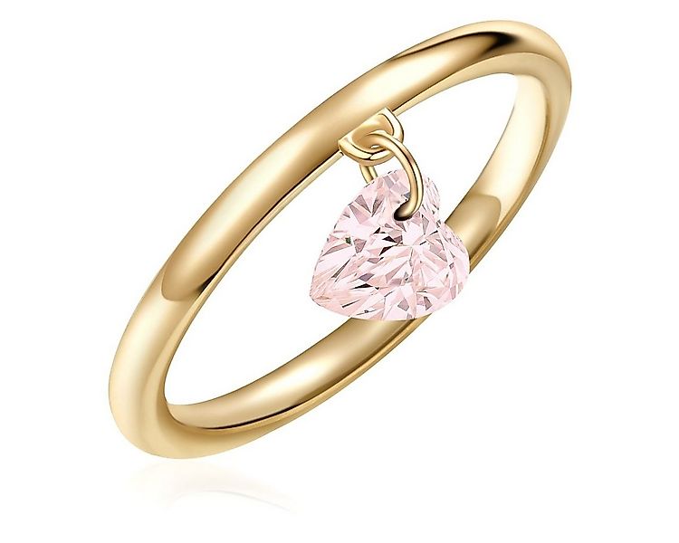 Glanzstücke München Silberring Herz gelbgold, Motiv Herz günstig online kaufen