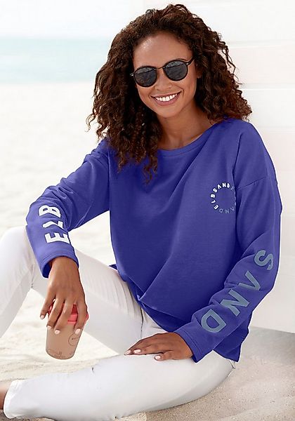 Elbsand Sweatshirt Anvor mit Logoprints auf den Ärmeln, sportlich-casual günstig online kaufen