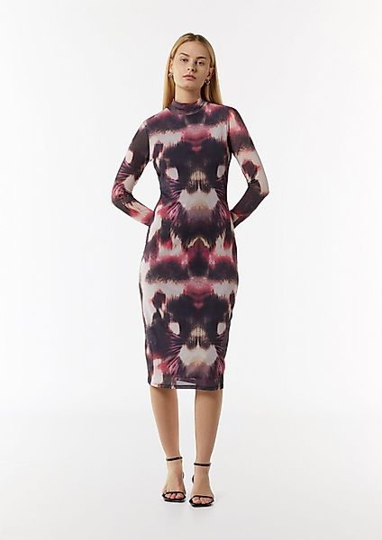 comma Midikleid Kleid Mesh-Kleid in Midi-Länge günstig online kaufen