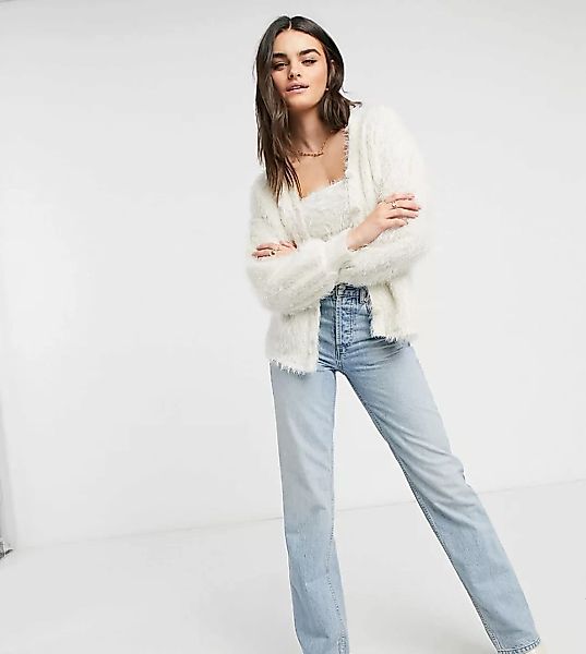Vero Moda – Exklusive, flauschige Strickjacke in Creme, Kombiteil-Neutral günstig online kaufen