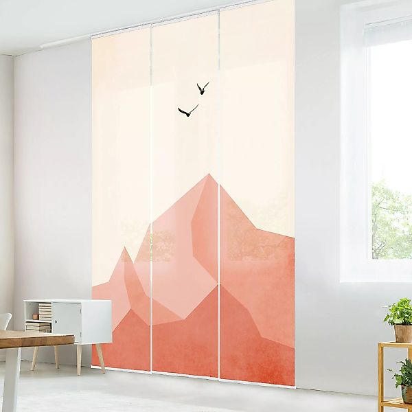 Schiebegardine Zugspitze in Rosa Färbung günstig online kaufen