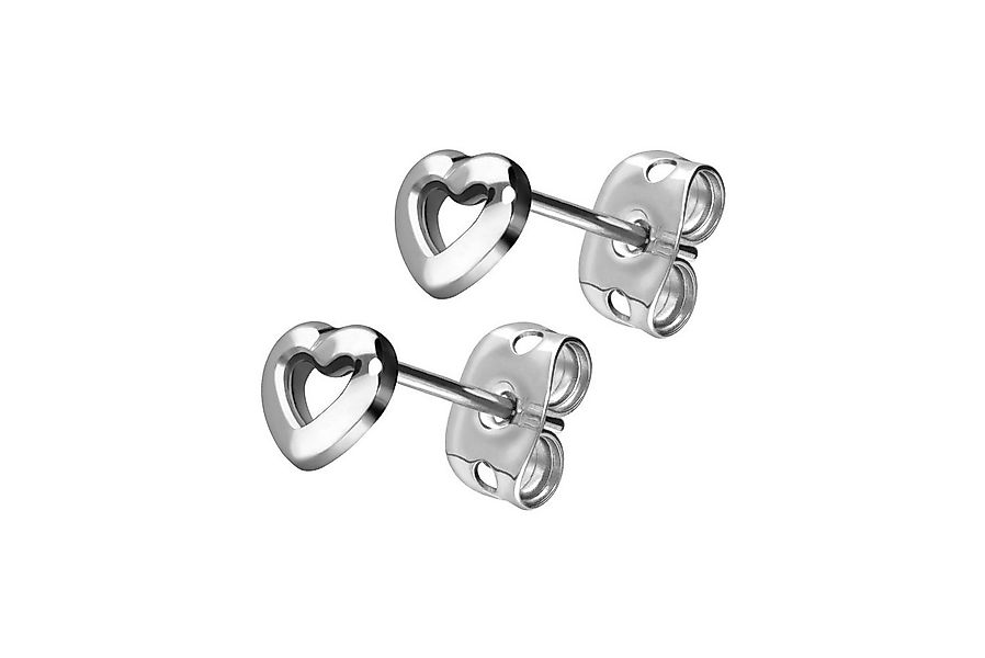 FILANGO Paar Ohrstecker Titan Ohrstecker HERZ (Ohrstecker, 1-tlg) günstig online kaufen