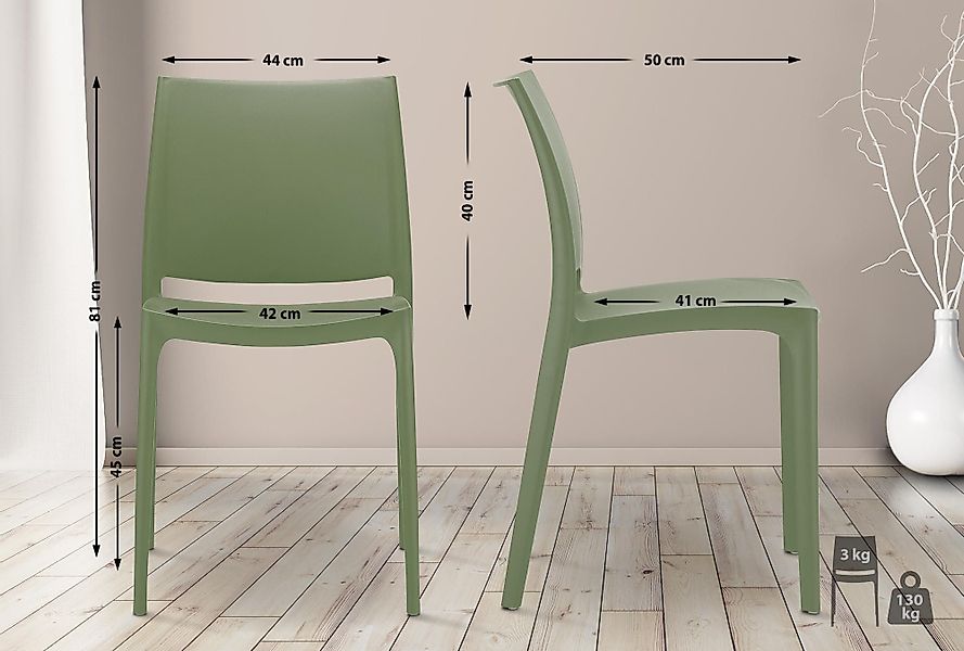 CLP Gartenstuhl Maya (4er Set), Outdoor, günstig online kaufen