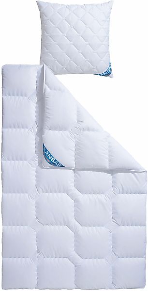 fan Microfaserbettdecke + Kopfkissen "Kansas, 2tlg.-Set mit Kissen 80x80 cm günstig online kaufen