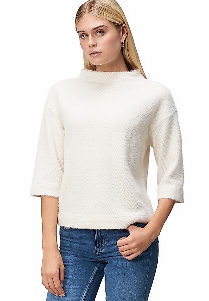 Zero Sweatshirt "Damen Sweatshirt mit Fischgrätmuster" weiteres Detail günstig online kaufen