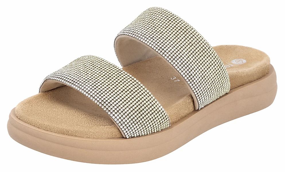 Remonte Pantolette, Plateau, Sommerschuh, Schlappen mit funkelenden Strasss günstig online kaufen