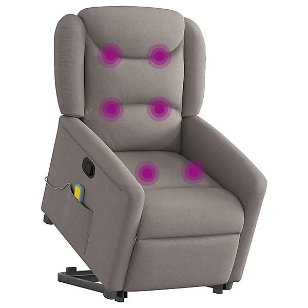 vidaXL Massagesessel mit Aufstehhilfe Taupe Stoff 3303211 günstig online kaufen