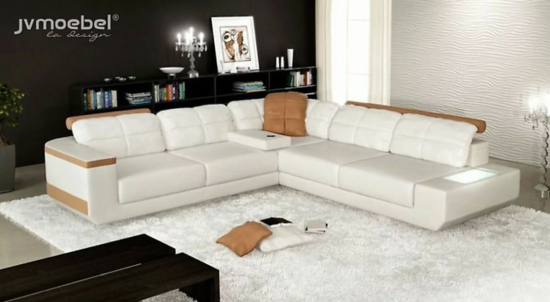 JVmoebel Ecksofa, Design Modern Sofa L-Form XXL Couch Ecksofa Leder Wohnlan günstig online kaufen