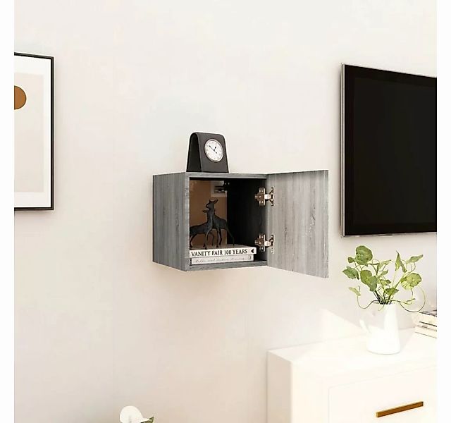 furnicato TV-Schrank TV-Wandschrank Grau Sonoma 30,5x30x30 cm günstig online kaufen