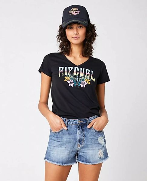 Rip Curl Print-Shirt Block Party V Kurzärmliges T-Shirt günstig online kaufen