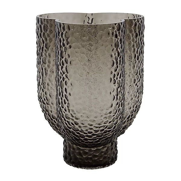 Vase Arura Trio glas grau / 18,5 x 16,2 x H 25 cm - Strukturglas - AYTM - G günstig online kaufen