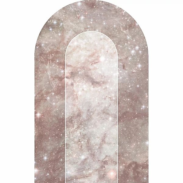 Sanders & Sanders Selbstklebende Runde Tapete Marmor Altrosa 127 x 200 cm 6 günstig online kaufen