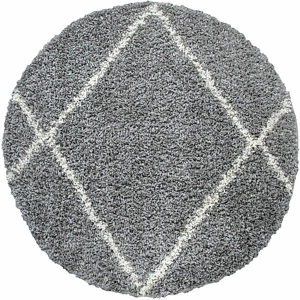 Paco Home Hochflor-Teppich "Kalmar 442" rund 40 mm Höhe Scandi Design, Raut günstig online kaufen